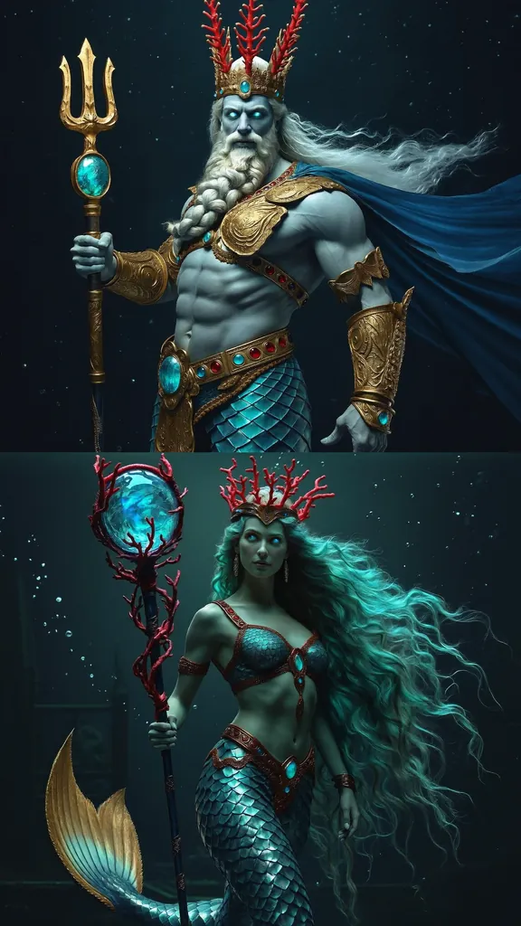 Poseidon and Anfitrite — Atlantis world bosses